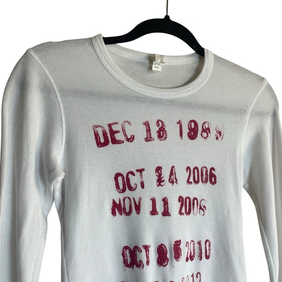 2014 Taylor Swift 1989 Merch Library Card Date Stamp Thermal T Shirt White Small - Picture 3 of 5